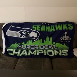 Seattle Seahawks Super Bowl XLVIII Winning Flag
